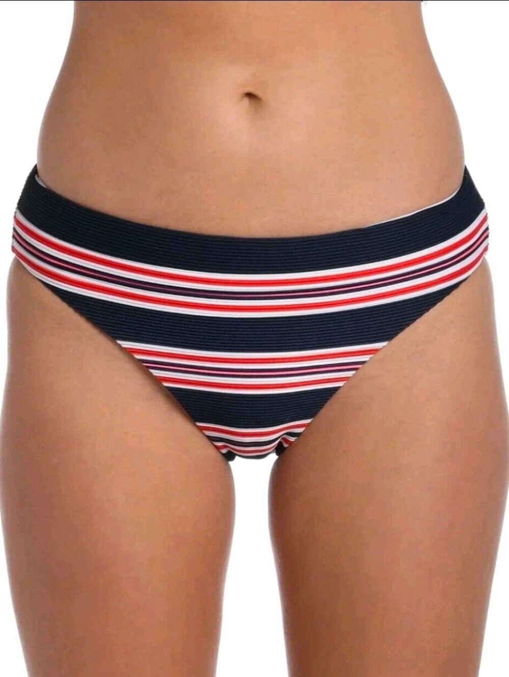 La Blanca 'Sailor Stripe' Hipster Bikini Swimsuit Bottom, Indigo Sz 16W NWT